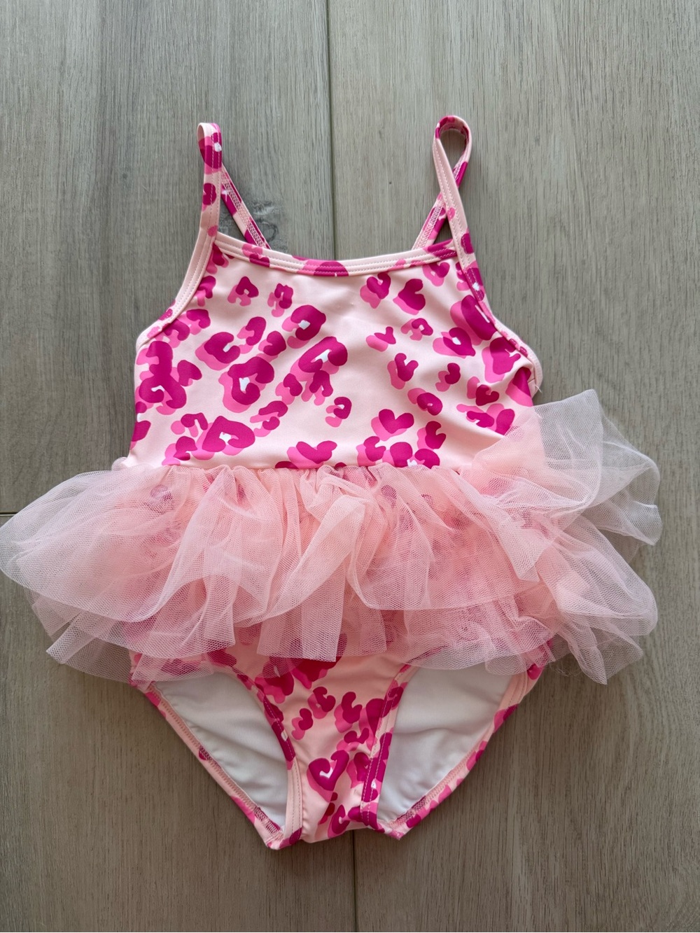 Tucker + Tate Pink Leopard Tutu One-Piece Swimsuit NWOT